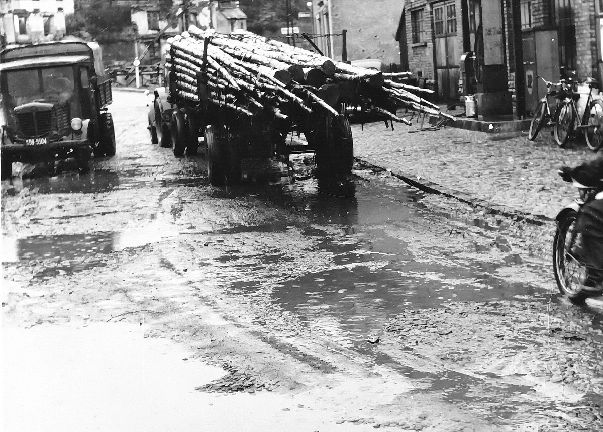 1950 Straßenzustand Pronsfeld nach dem 2. Weltkrieg